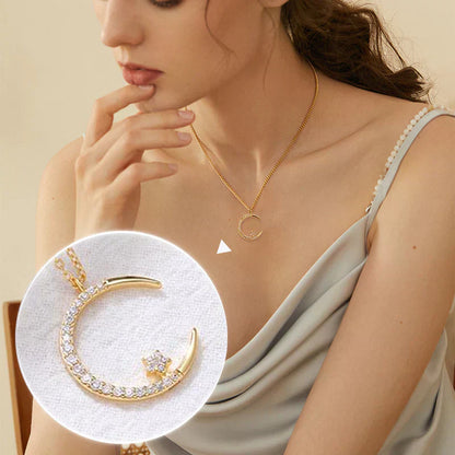 ✨ Elegant & Betekenisvol – Bright Night Maanster Ketting
