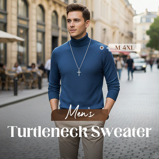 HOT SALE-50% OFF ✨Men's Solid Color Premium Turtleneck Sweater