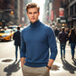 HOT SALE-50% OFF ✨Men's Solid Color Premium Turtleneck Sweater