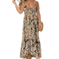 🌸Sexy spaghettibandjes bloemenprint lange jurk voor dames
