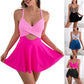 🌸 VOORJAAR SPECIAL – 69% KORTING voor de eerste 100! ✨ Flirterig Cut-Out Badpak met Rokje – Corrigerend & Perfect voor Strand, Zwembad of Beach Party