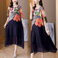 🌷Uitverkoop 49% korting🔥Elegante damesjurk met bloemenprint en grote maten