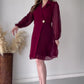 🎅Kerstverkoop - 52% UIT⏳Lapel effenkleurSuperieur gevoel Temperament geplooid ontwerp jurk👗