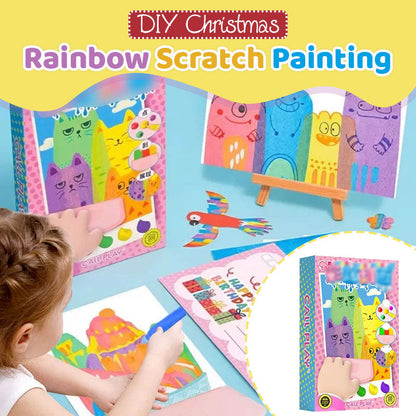 🎄20-delige DIY Rainbow Scratch Kerstmis Kras Kunst Set🎨