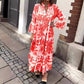 🌸Seizoensjurk 50% OFF🌸 Boheemse print maxi-jurk
