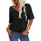 💖Tijdelijke korting - 60% korting💖Effen V-hals T-shirt voor dames