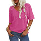 💖Tijdelijke korting - 60% korting💖Effen V-hals T-shirt voor dames