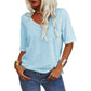 💖Tijdelijke korting - 60% korting💖Effen V-hals T-shirt voor dames