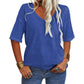 💖Tijdelijke korting - 60% korting💖Effen V-hals T-shirt voor dames