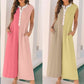 Casual jumpsuit voor dames met wijde pijpen en colour block-patroon
