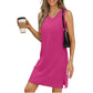 💕 Gentleness meets practicality! V-neck mini slip dress 👗, full of elegance!
