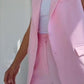 Dames Stylish Mouwloze Blazer & Hoog Getailleerde Broek Set