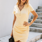 Women’s Casual Wrap Ruched Mini Dress