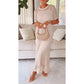 Tweedelige set van casual, holle maxi-jurk voor dames