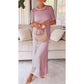 Tweedelige set van casual, holle maxi-jurk voor dames