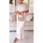 Tweedelige set van casual, holle maxi-jurk voor dames