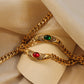 Shiny Zircon Pendant Necklace in Stainless Steel