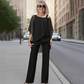 ⏳Beperkte korting van 50%⏰Onregelmatig chiffon topje voor dames ＆ wijde broek 2-delige set👚👖