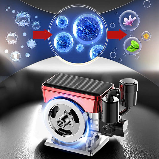 🖤Black Friday topper!50% korting ✨ Zonne-energie Auto Draaiende Aromatherapie Diffuser – Metaal Behuizing, Duurzame Geur & Creatief Cadeau!