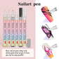 🎁 12-Kleurige Professionele Nail Art Penset – Ultraprecieze 0,7 mm Punt & Snel Droogend ✨💅