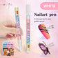 🎁 12-Kleurige Professionele Nail Art Penset – Ultraprecieze 0,7 mm Punt & Snel Droogend ✨💅