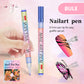 🎁 12-Kleurige Professionele Nail Art Penset – Ultraprecieze 0,7 mm Punt & Snel Droogend ✨💅