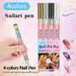 🎁 12-Kleurige Professionele Nail Art Penset – Ultraprecieze 0,7 mm Punt & Snel Droogend ✨💅