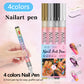 🎁 12-Kleurige Professionele Nail Art Penset – Ultraprecieze 0,7 mm Punt & Snel Droogend ✨💅