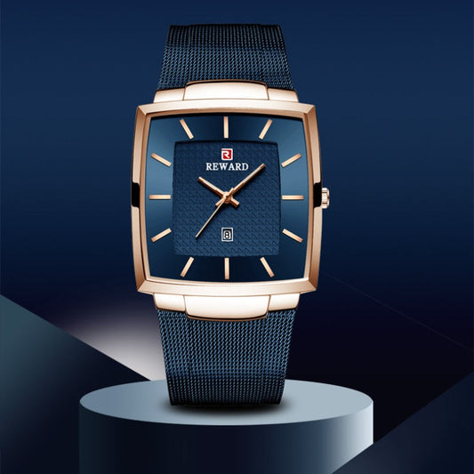 🎄Kerstdeal ALTIJD 50% KORTING!✨Ultradunne Vierkante Quartzhorloge (Meshband) – 9mm Dun, 3ATM Waterbestendig & Modieus Design (Perfect als Cadeau!)