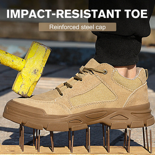 🖤Black Friday topper!50% KORTING✨ Veiligheidsschoenen Met Stalen Neus & Anti-Prik Zool – Dagelijks Comfort, Slijtvast EVA & Slipweerstand (Perfect voor Bouwplaatsen/Magazijnen!)