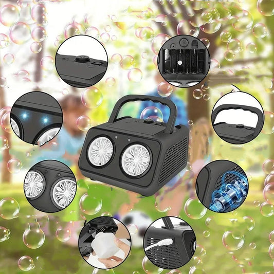 🌈 Draagbare bubbelmachine – dé party-sfeermaker! 🎉✨ Binnen één seconde een zee van bubbels! 🎶