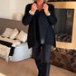 Casual damesblouse met revers en lange mouwe