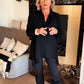 Casual damesblouse met revers en lange mouwe