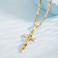 🔥💛 1+1 GRATIS——Gold Cross Ketting  ! Tijdloos crucifix ontwerp met INRI, verstelbare Figaro ketting voor dames en heren 🙏✨