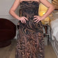 🥳2026 HOT SALE🥳💞50K+ SOLD!💥🌸🌙 50% OFF! Tulle Patchwork Maxi Dress – Bold pattern, flattering mesh panels. High slit elongates, strapless backless design. Lightweight & breathable for all-night elegance. Perfect for galas or special evenings. 👗✨