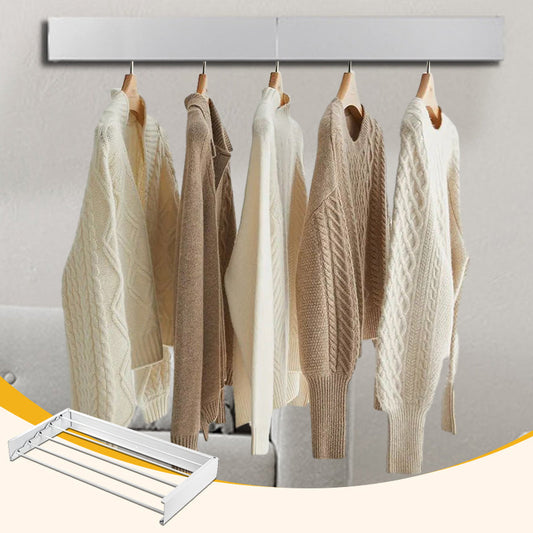 🧺 Opvouwbaar Wandgemonteerd Wasdroogrek – Ruimtebesparend & Stevig ☀️