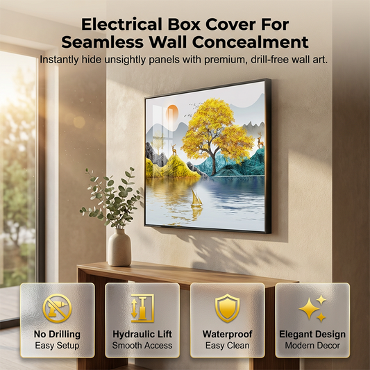 2026 Decoratie voor meterkast 🖼️✨ | zonder boren, makkelijk te openen, verschillende stijlen beschikbaar ⚡🔓🎨