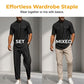 Moderne casual tweedelige set voor heren met bandkraag